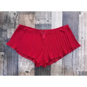 Marilyn Monroe Red Soft Pleated Design Pajama Shorts Size L